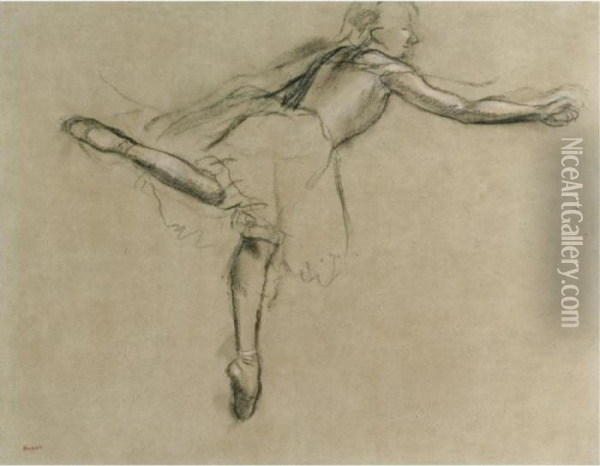 Danseuse Vue Du Profil Oil Painting - Edgar Degas