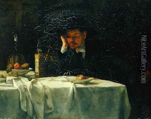 With wine from Rome, 1872 Oil Painting - Heinrich Wilhelm Truebner