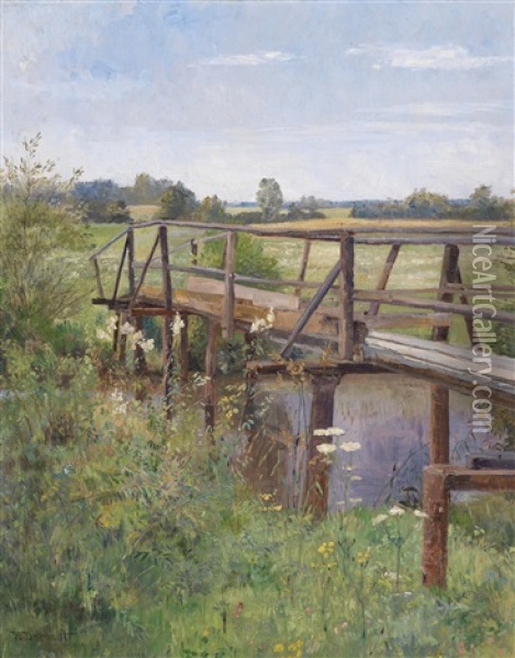 Sommerlandschaft Oil Painting - Hugo Darnaut
