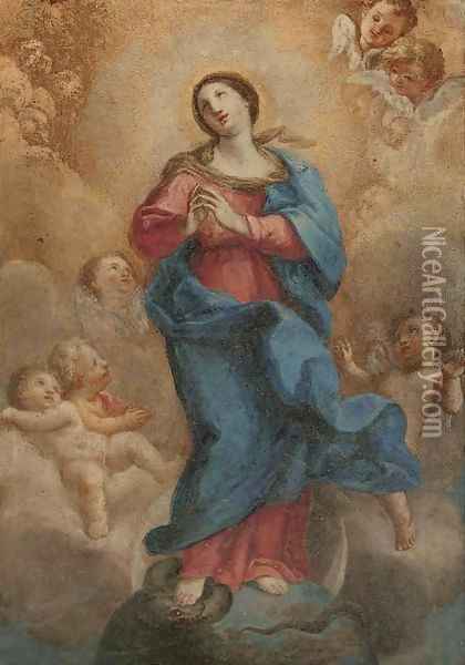 The Immaculate Conception Oil Painting - Giuseppe Passeri