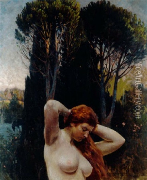 Venus Im Parisurteil Oil Painting - Hermann Prell