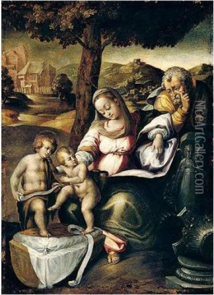 La Madonna Della Quercia Oil Painting - Raphael (Raffaello Sanzio of Urbino)
