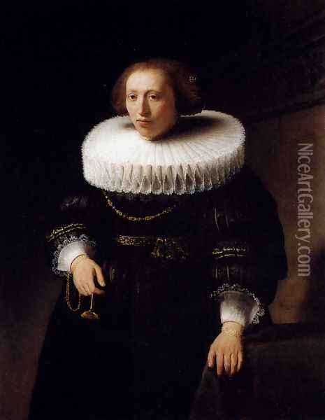 Portrait Of A Woman Oil Painting - Rembrandt Van Rijn