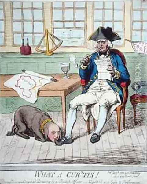 What a Curtis Oil Painting - James Gillray