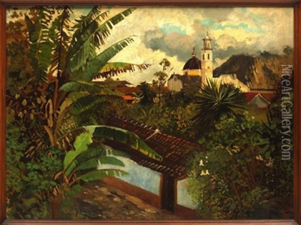 Paisaje De Orizaba Oil Painting - Josep (Jose) Cusachs y Cusachs