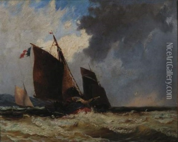 Marine Oil Painting - Louis Bentabole