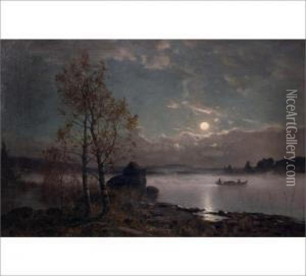 Moonlight Mood Oil Painting - Fridolf Weurlander