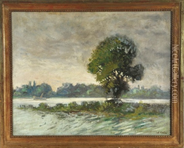 Landschaft Am Niederrhein Oil Painting - Konrad Wilhelm Kalb