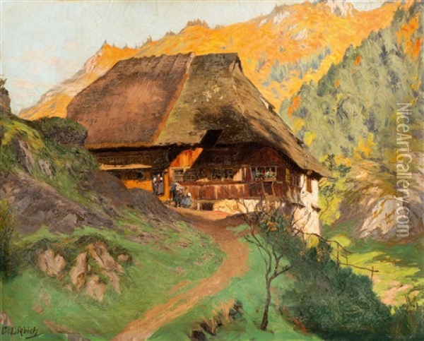 Schwarzwaldhaus Oil Painting - Curt Liebich