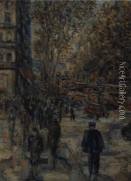 Champs-elysees Oil Painting - Jean Francois Raffaelli