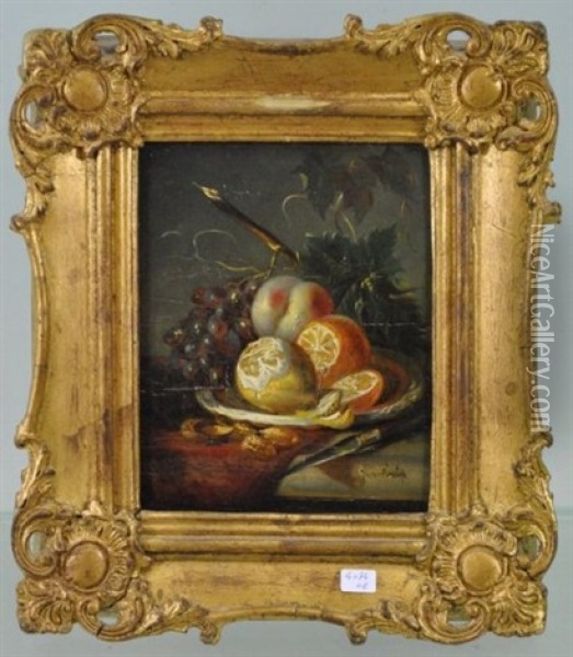 Nature Morte Aux Citrons Oil Painting - Jean-Baptiste Robie