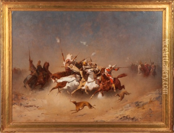 Arabian Salute Oil Painting - Paul Delamain