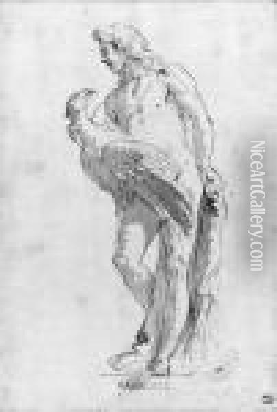 Ganymede: Design For Garden Statuary Oil Painting - Giovanni Battista Tiepolo