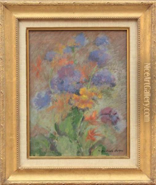 Garden Flowers Oil Painting - Mary Deneale Morgan