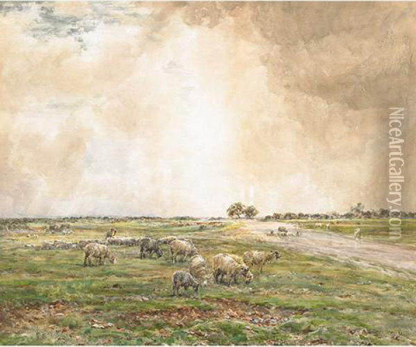 A Showery Day Oil Painting - Claude Hayes