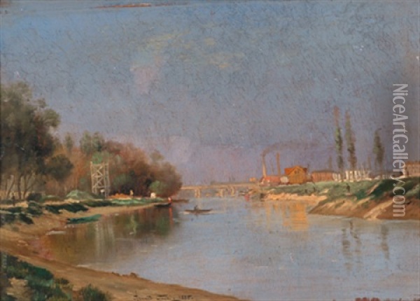 Flusslandschaft Oil Painting - Armand Guery