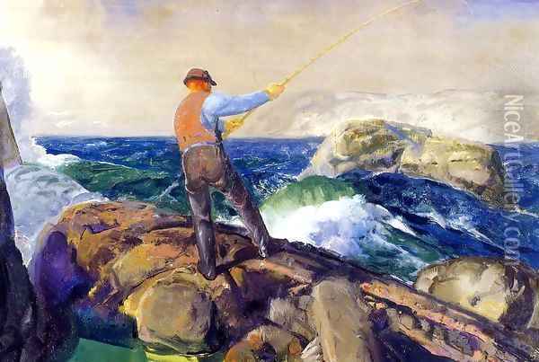 The Fisherman 1917 Oil Painting - George Wesley Bellows