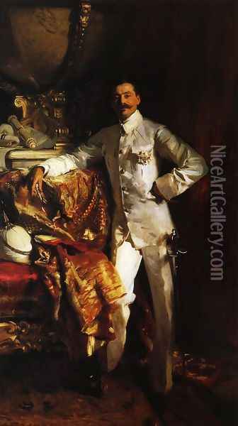 Sir Frank Swettenham Oil Painting - John Singer Sargent