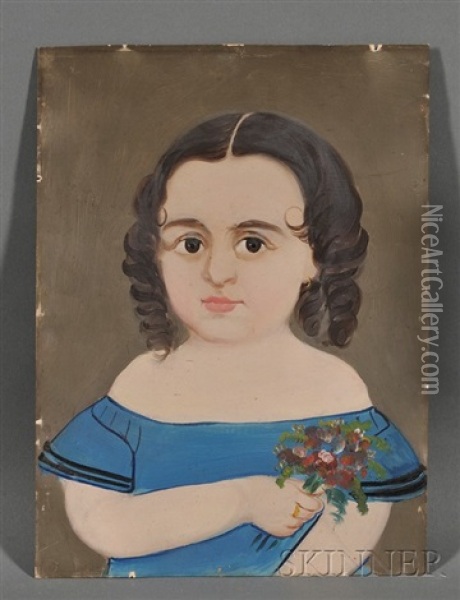 Portrait Of Mary Brandeis Of Chester, Pennsylvania Oil Painting - William Matthew Prior