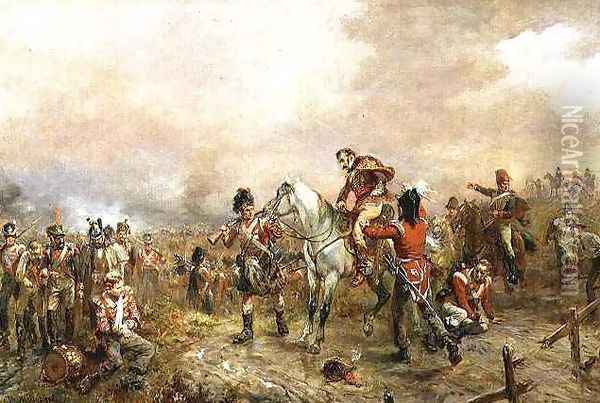 Field of Waterloo Oil Painting - Robert Alexander Hillingford