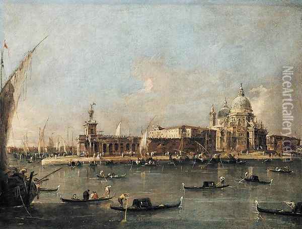 The Punta di Dogana c. 1782 Oil Painting - Francesco Guardi