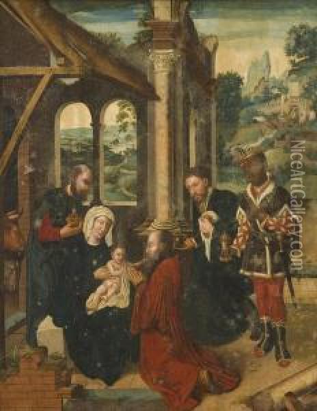 Adorazione Dei Magi Oil Painting - Rogier van der Weyden