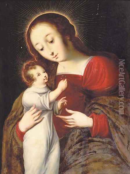 The Virgin and Child Oil Painting - Ambrosius Benson