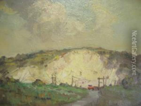 R Jackson, The Quarry Oil Painting - James Rogers Rich