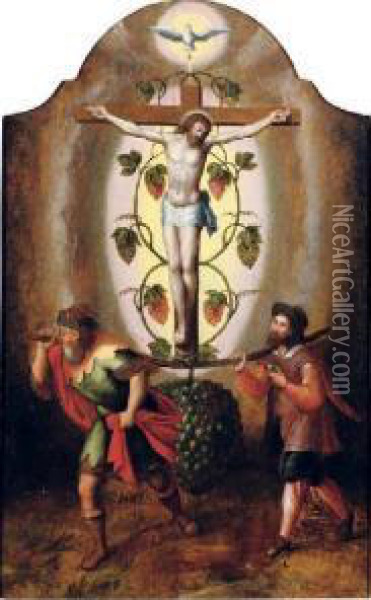 An Allegory Of The Eucharist: The Blood Of Christ Oil Painting - Frans I Vriendt (Frans Floris)
