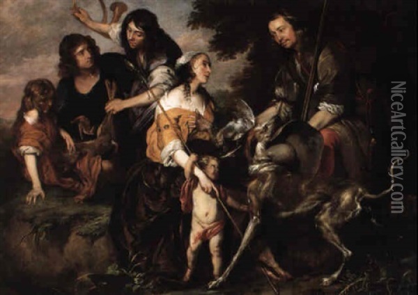 The Return Of A Hunter With His Bounty Oil Painting - Jacob Oost the Elder