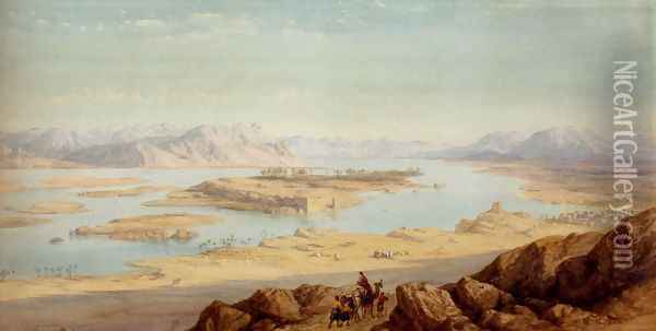 Above Aswan Oil Painting - Charles Vacher