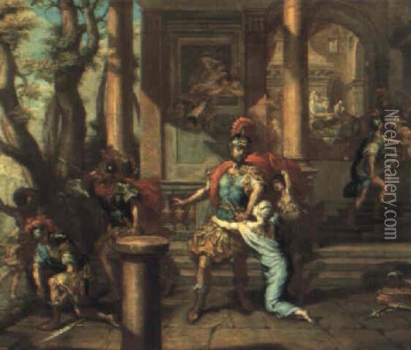 Il Ratto Delle Sabine Oil Painting -  Parmigianino (Michele da Parma)