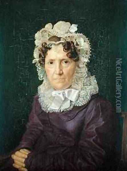 Angel Sophia Hase the Aunt of the Artist 1828 Oil Painting - Julius Oldach