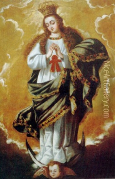 Immaculada Oil Painting - Bernabe Ayala