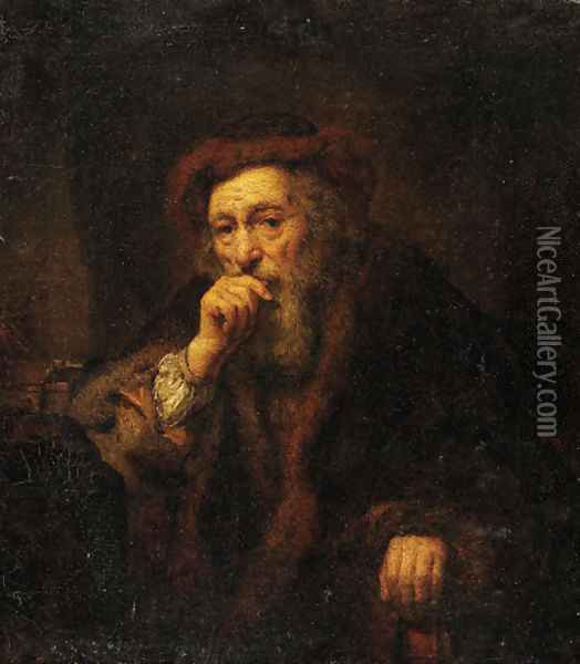 A bearded old man Oil Painting - Abraham van Dijck