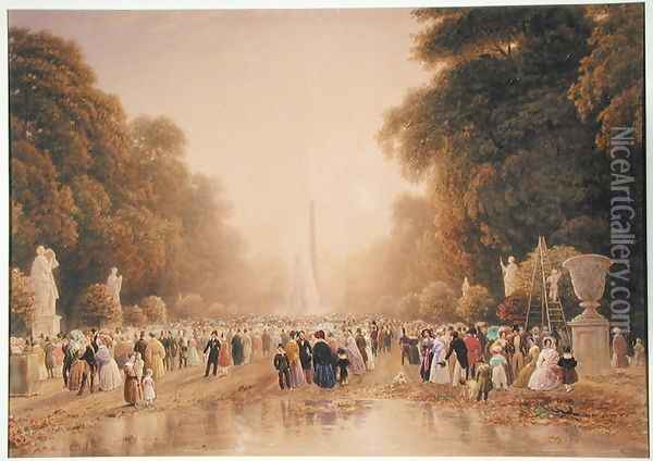 The Tuileries, c.1840 Oil Painting - William Wyld