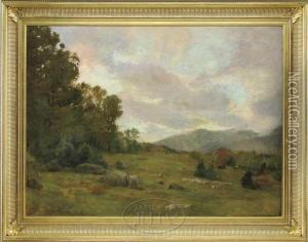Mountain Pasture Oil Painting - Roswell Morse Shurtleff
