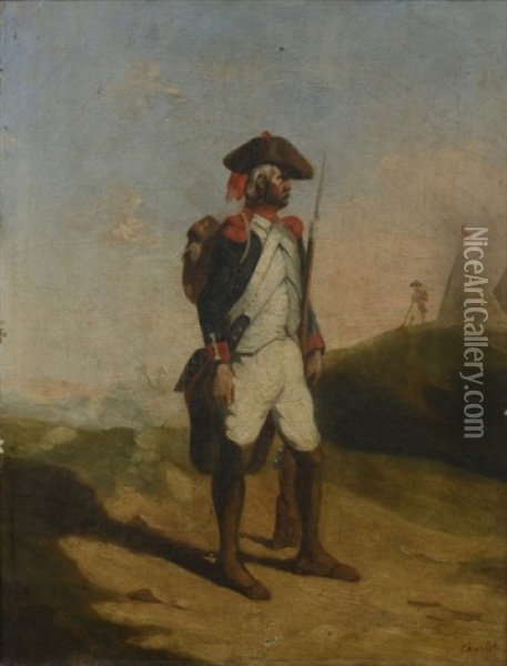 Portrait D'homme Oil Painting - Nicolas Toussaint Charlet