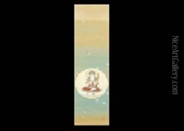 Kannon Boddhisattva Oil Painting - Kimura Buzan