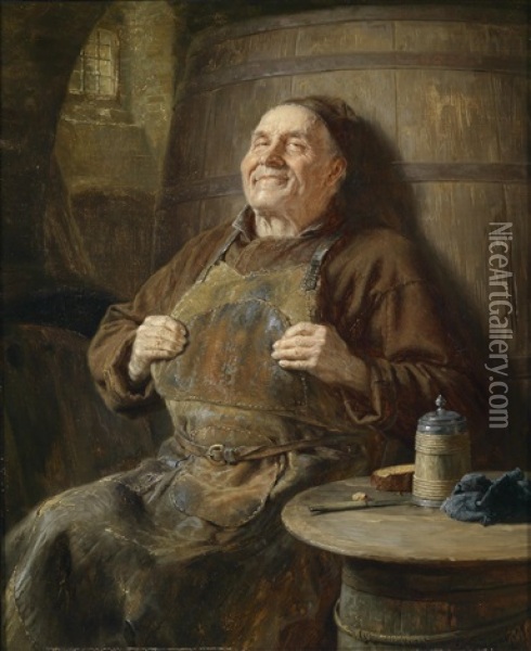Beschauliche Ruhe Oil Painting - Eduard von Gruetzner