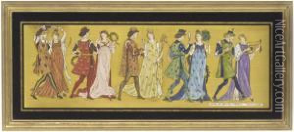 Untitled Oil Painting - Walter Crane
