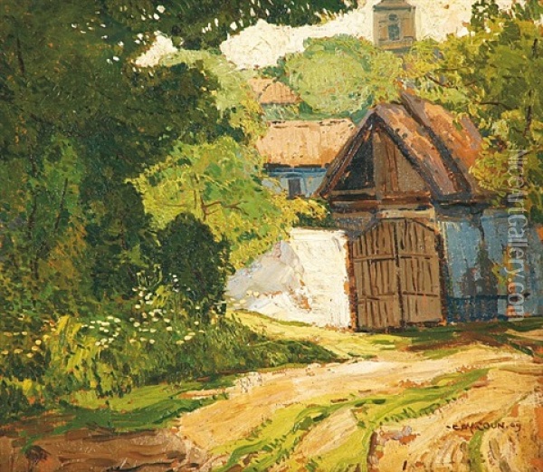 Ze Sobotky Oil Painting - Gustav Macoun