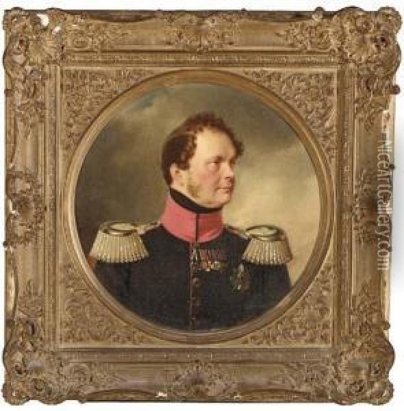 Portrait Of King Friedrich Wilhelm Iv Oil Painting - Franz Krutger