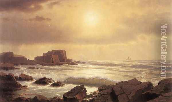 Rocks at Nahant III Oil Painting - William Stanley Haseltine