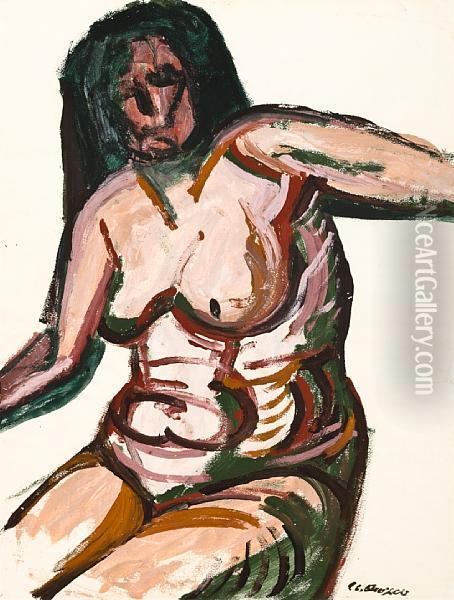 Female Nude Oil Painting - Jose Clemente Orozco