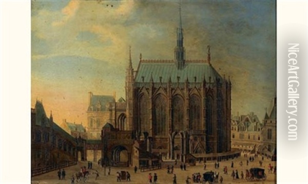 Vue De La Sainte Chapelle Oil Painting - Theodor Dirck Matham