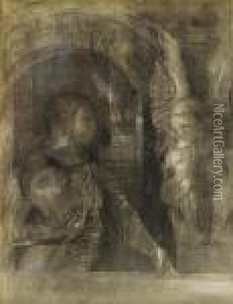 Le Chevalier Mystique (le Sphinx) Oil Painting - Odilon Redon