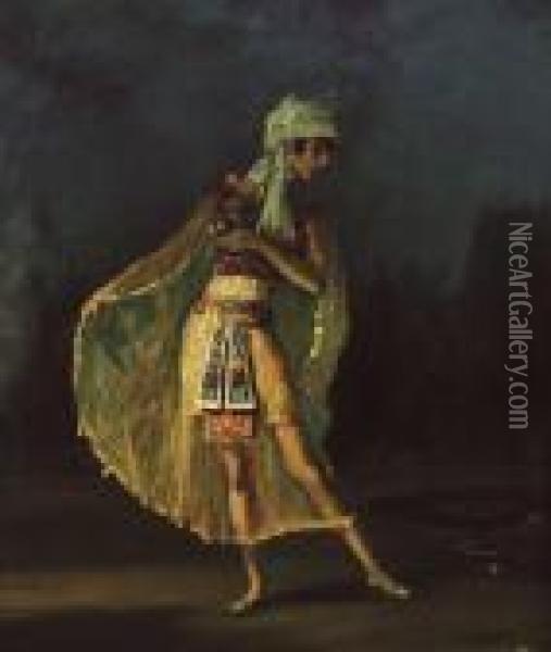Orientalische Tanzerin Oil Painting - Max Friedrich Rabes