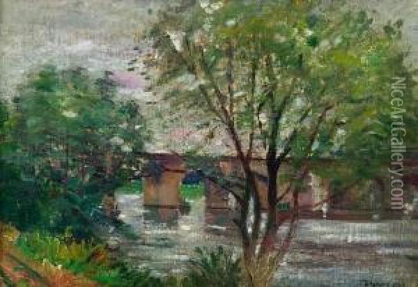 Vue Du Pont De Neuilly Oil Painting - Henri Person