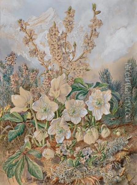 Alpenblumen Oil Painting - Carl Faust